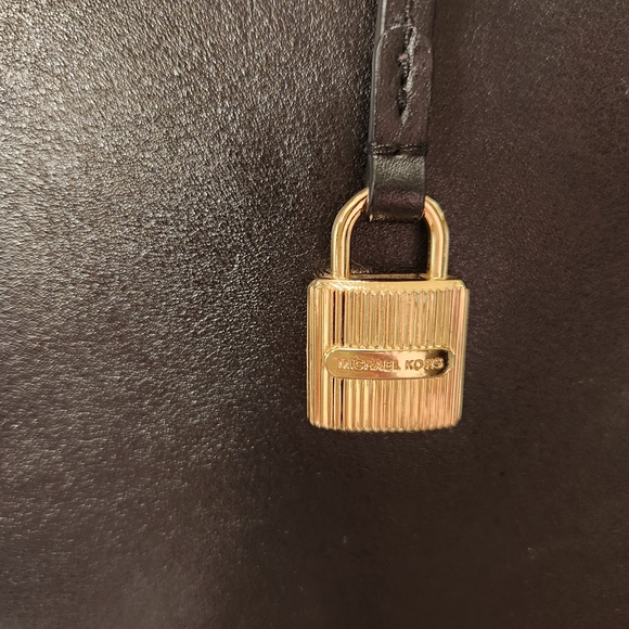 Michael Kors Black Satchel with Gold Studs - Picture 9 of 10